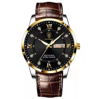 POEDAGAR Luxury Brand Men Watches Waterproof Luminous Leather Quartz Man Wristwatch Casual Sports Military Watch For Men relogio Beauty World Shop