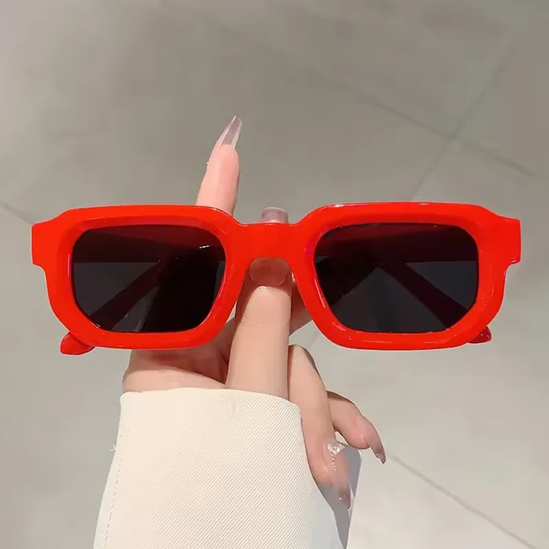 New Men Vintage Rectangle Frame Sunglasses Fashion Retro Sun Glasses Luxury Brand Design Glasses UV400 Eyewear Women Goggles Beauty World Shop