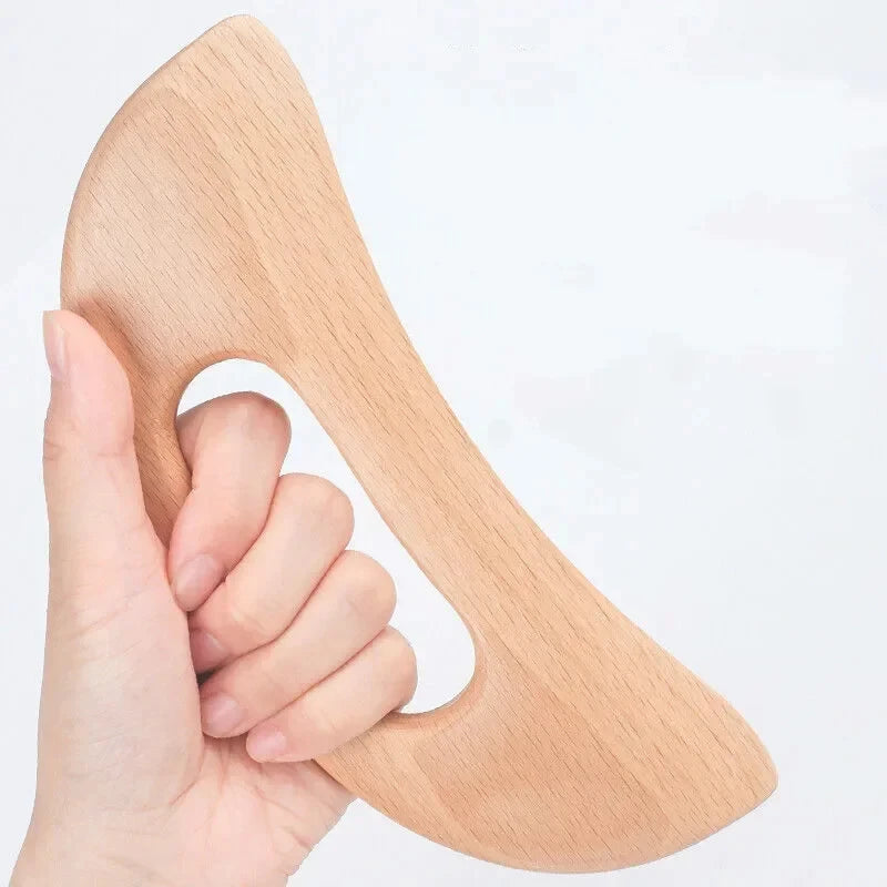 Natural Wooden Cellulite Massager Full Body Gua Sha Tool for Muscle Scraping And Back Massage - Wood Care Beauty World Shop