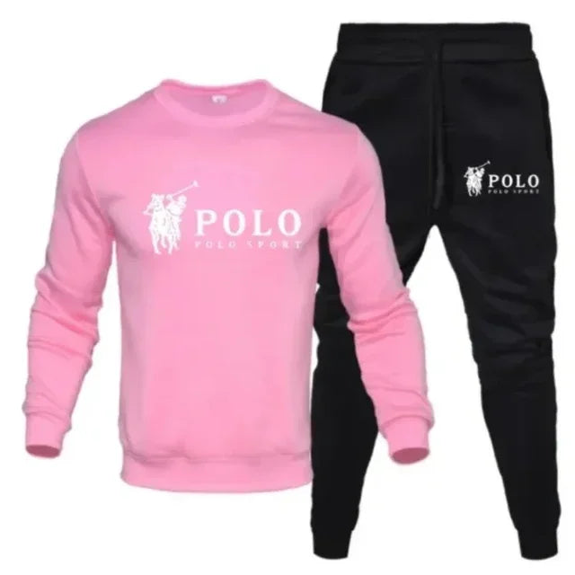 Men's autumn and winter sets of round-neck sweatshirts and jogging pants autumn and winter fashion outdoor fitness and casual Beauty World Shop