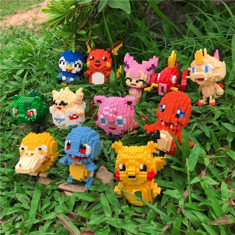75 Style Building Blocks Assembly Anime Picachu Charizard Doll Blastoise Bulbasaur Gengar Bricks Figures Toy for Kid Gift Beauty World Shop