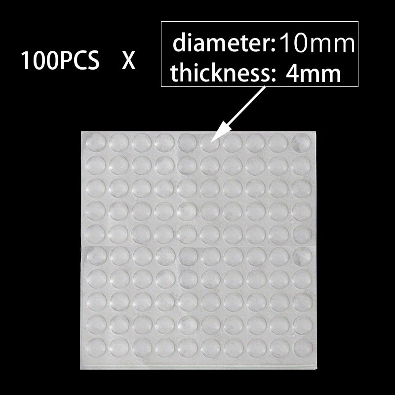 100Pcs Soft Silicone Rubber Anti Slip Bumpers Feet Pads Damper Buffer Cabinet Bumpers Silicone Furniture Pads Drawer Door Pad Beauty World Shop