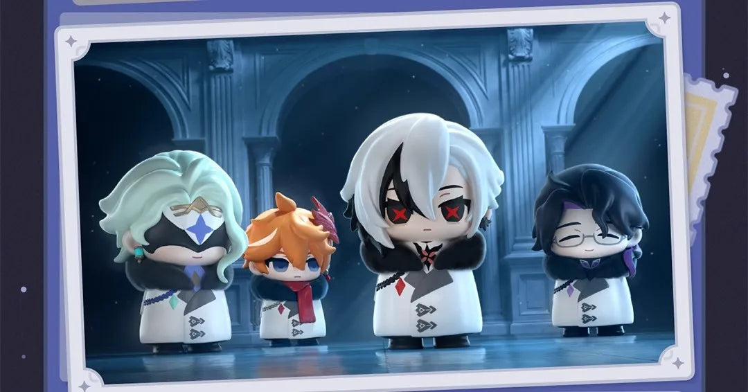Mihoyo Genshin Impact Fatui Harbinger Q Version Series Blind Box Desktop Mini Doll Model Toys Trend Decoration Surprise Gifts Beauty World Shop