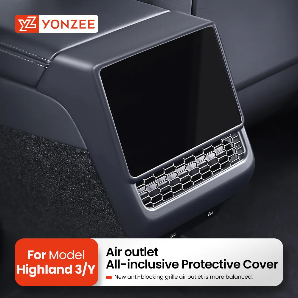 YZ For Tesla Model 3 Y Highland Juniper Rear Center Console Air Vent Cover Vent Outlet Dust Cover Car Styling Interior Accessory Beauty World Shop