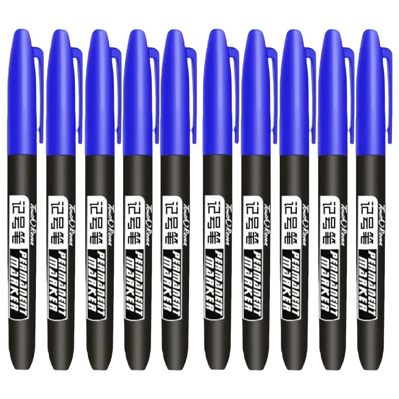 6-20PCs/Set PermanentMarker Pen Fine Point Waterproof Markers Thin Nib Crude Nib Black Blue Red Ink 1.5mm Fine Color Marker Pens Beauty World Shop