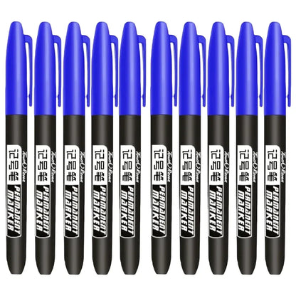 6-20PCs/Set PermanentMarker Pen Fine Point Waterproof Markers Thin Nib Crude Nib Black Blue Red Ink 1.5mm Fine Color Marker Pens Beauty World Shop