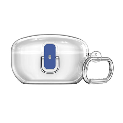 Secure Lock Clear Case Shockproof Protective Cover Skin Anti-drop with Carabiner for Sony WF-1000XM5 (2023) Wireless Earbuds