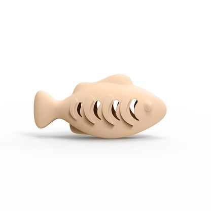 Silicone Treat Dispensing Fish Teeth Cleaning Self-Playing Boredom Relief Cats Wand Kitten Chew Resistant Molar Interactive Toy Beauty World Shop