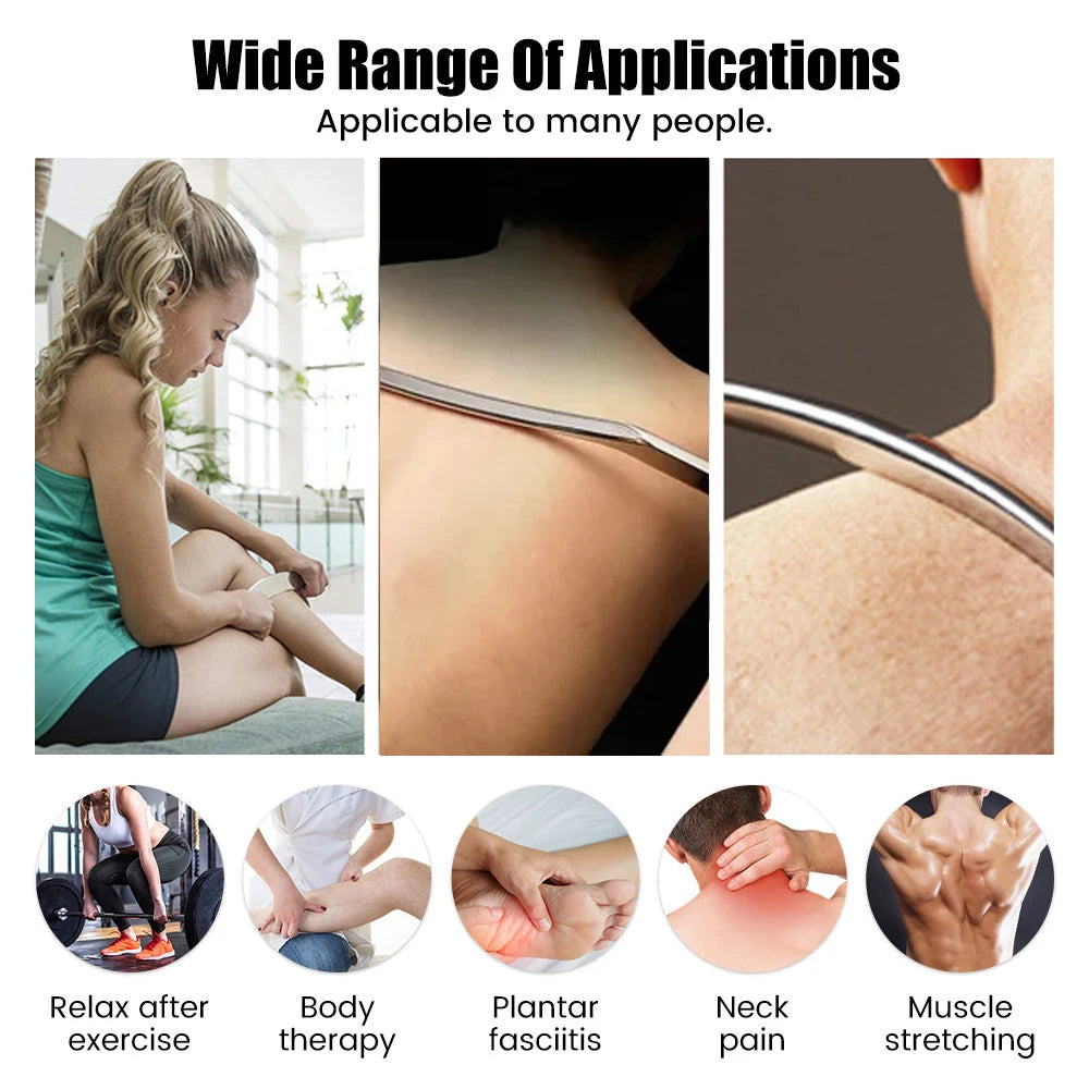 1Pcs Sport Stainless Steel Long Gua Sha Tool-Guasha Long Bar Muscle Scraping Massage Tools-Help Relieve Sore Muscles Soft Tissue Beauty World Shop