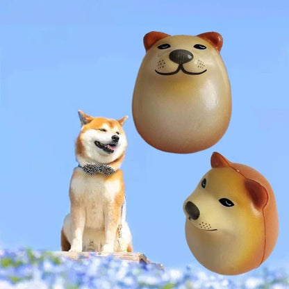 Creative Shiba Inu Realistic Egg Shape PVC Desk Decor Dog & Egg Union Decorations For Home Offices Fun Christmas Gifts Beauty World Shop