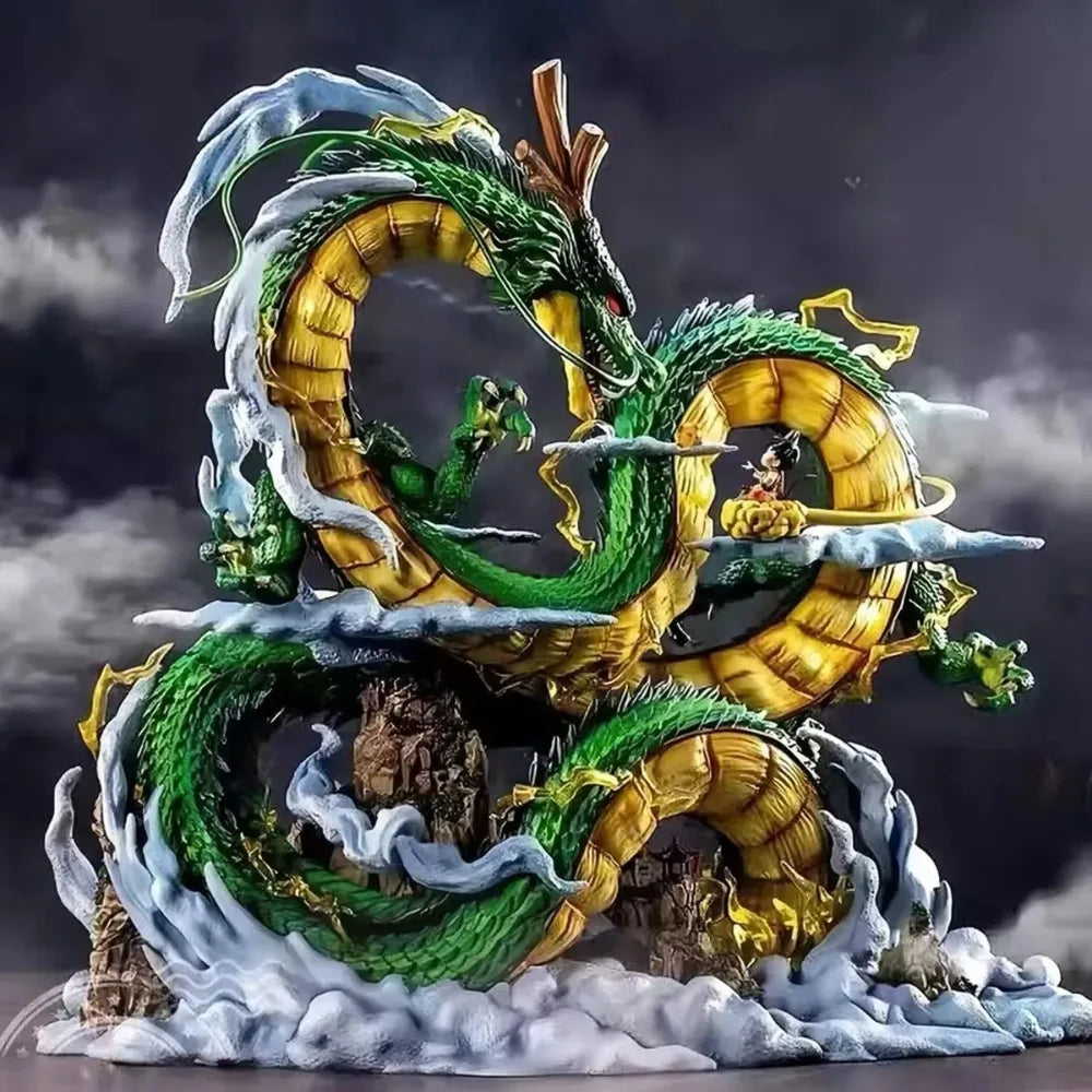 23cm/9.05in Anime Dragon Ball Z Figure Shenron Goku And Shenron Action Figure Model Pvc Statue Doll Collection Toy Gifts Beauty World Shop