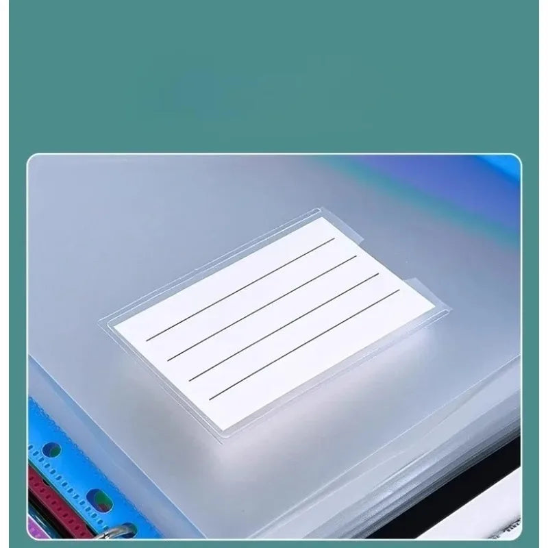 Pack of 6 A4 Plastic Covers with 11 Holes Adhesive Closure Compatible with 2/3/4 Rings for School And Office Supplies Beauty World Shop