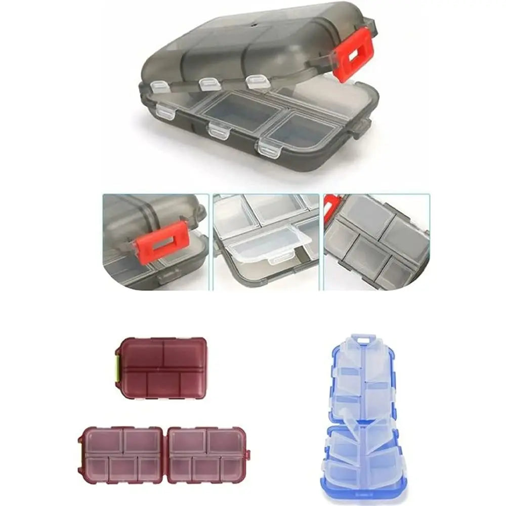 10 Grids Pill Case, Portable Small Weekly Travel Pill Organizer, Portable Pocket Pill Box Pill Container Beauty World Shop
