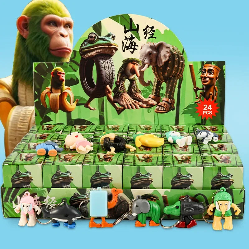 24PCS Fun Italian Brainrot Blind Box Toy Tungtungtung Sahur Tralarero Tralala Game Mini Model Blind Box Birthday Gift Toys Beauty World Shop