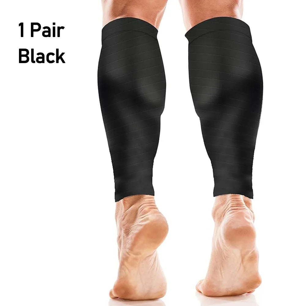 1Pair Calf Support Compression Sleeves for Women Men Running 20-30mmHg Footless Leg Socks Outdoor Sports Marathon Beauty World Shop
