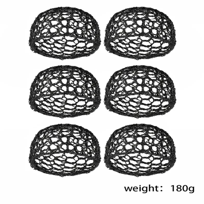 2/6 pcs Comfortable Handmade Crochet Hair Net Hat, Braided Hat, Breathable Mesh Sleeping Cap, Unisex Elastic Hair Net Beauty World Shop