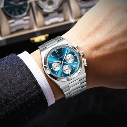 POEDAGAR Fashion Man Watches Chronograph Date Stainless Steel Casual Men Wristwatch Waterproof Luminous Men's Quartz Watch Reloj Beauty World Shop