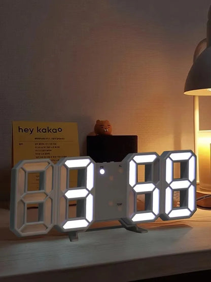 Table 3D LED Digital Alarm Clock Wall Clock Time/Date/Temperature for Home Kitchen Offices Clock Decoration Garden Clocks Beauty World Shop