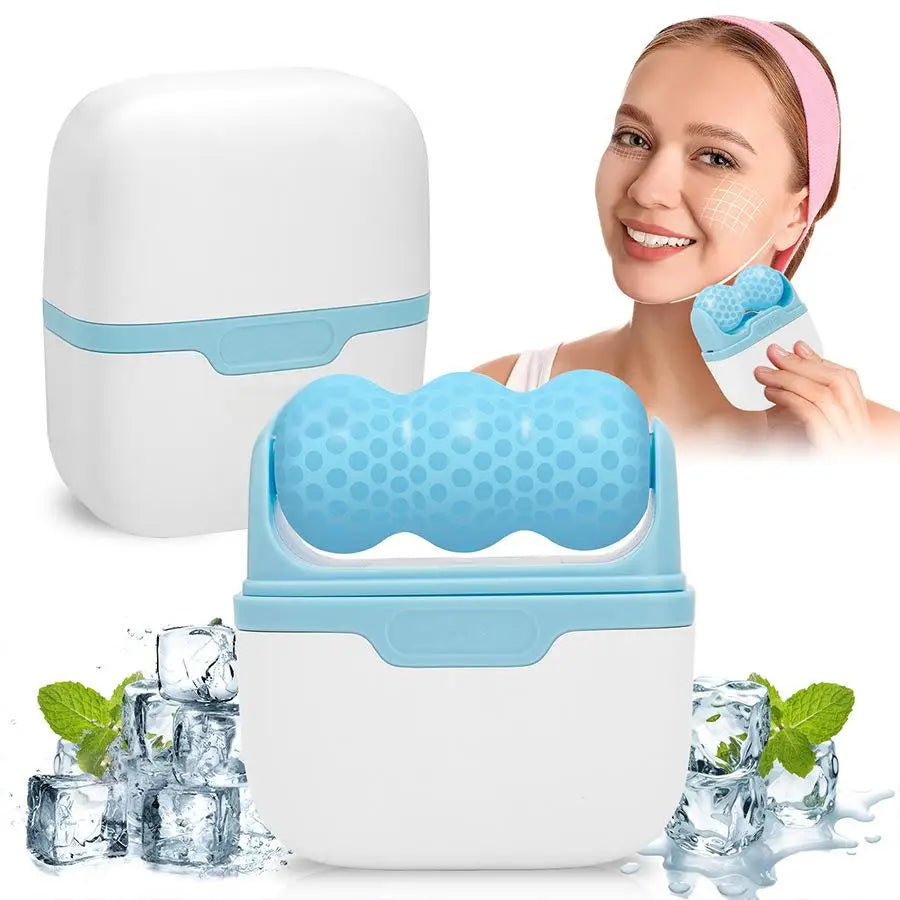 Double-headed facial ice roller, used for facial and head massage, made of resin material, without fragrance and battery Beauty World Shop