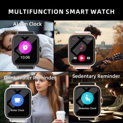 1.83'' Waterproof Smart Watch with Message Answer Call Sleep Monitoring Sports Pedometer Information Alerts For iPhone Android Beauty World Shop