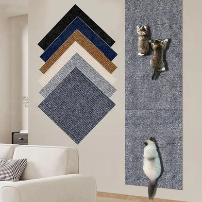 Cat Scratching Mat with Self-Adhesive Trimmable Cat Carpet Cat Scratching Carpet Corner Wall Cat DIY Scratch Furniture Protector Beauty World Shop