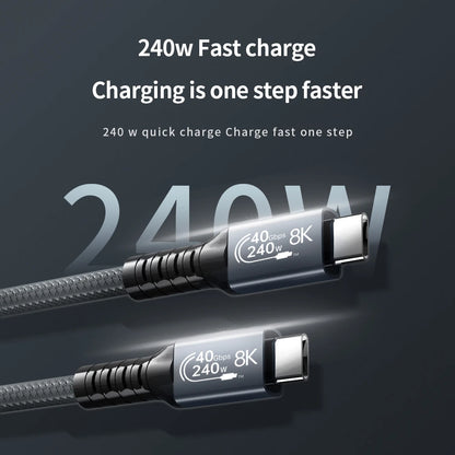 UGOURD USB4 Cable 40Gbps 240W Thunderbolt 4 Type C Fast Charging Cable Thunderbolt3 USB C to C Data Transfer Cable For EGPU Beauty World Shop