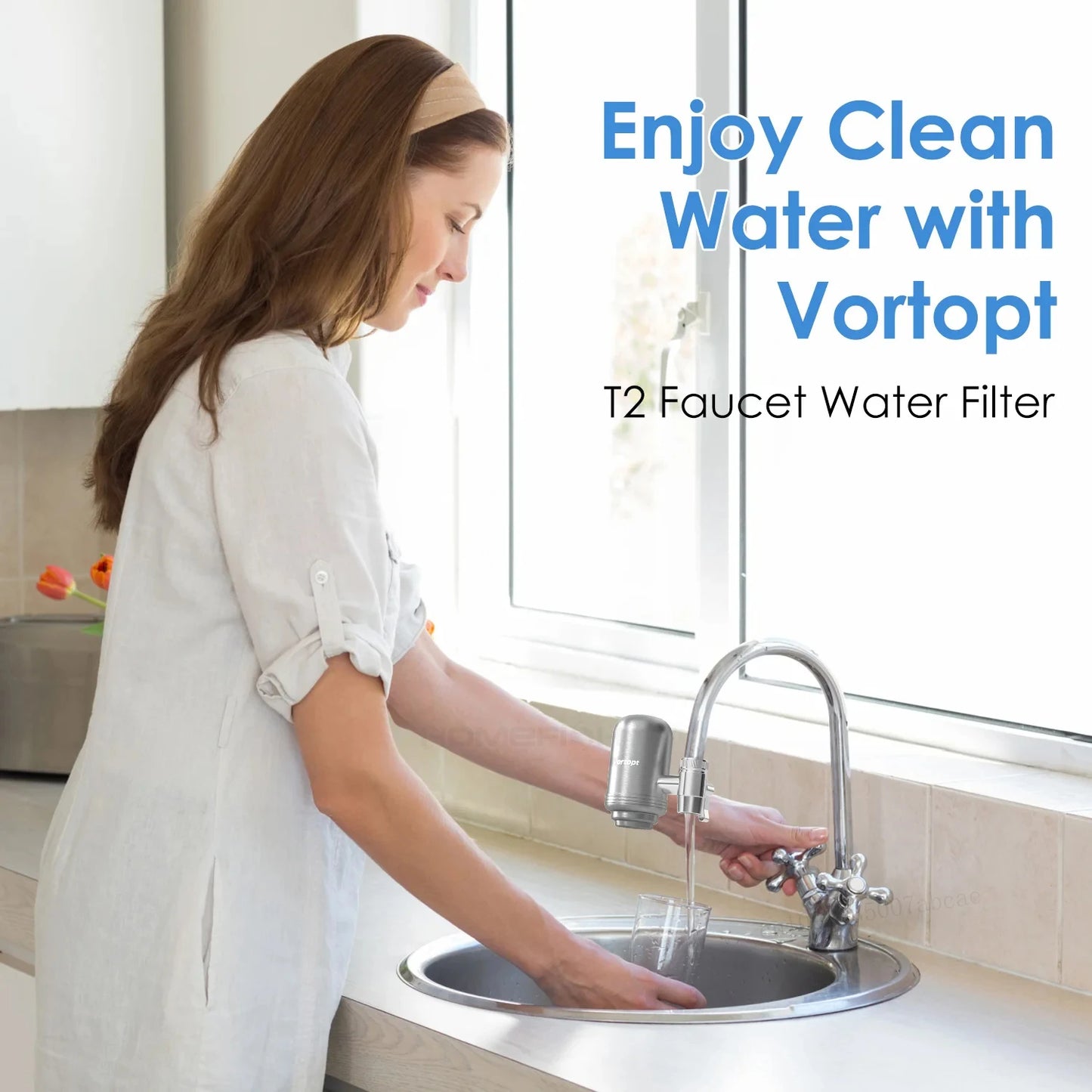 HOMEFISH Stainless Steel Faucet Tap Water Filter Purifier System, NSF Certified Reduces Lead, Chlorine & Bad Taste Kitchen Beauty World Shop
