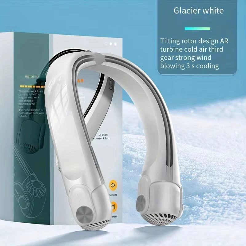 Portable Neck Hanging Fan With Usb Charging Adjustable Bladeless Turbofan Bladeless Student Dormitory Home Outdoor Cooling Beauty World Shop