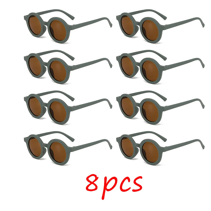 Children's sunglasses, inset style  round frame, 1-7 year old baby sunglasses, sun shading, sun protection Beauty World Shop
