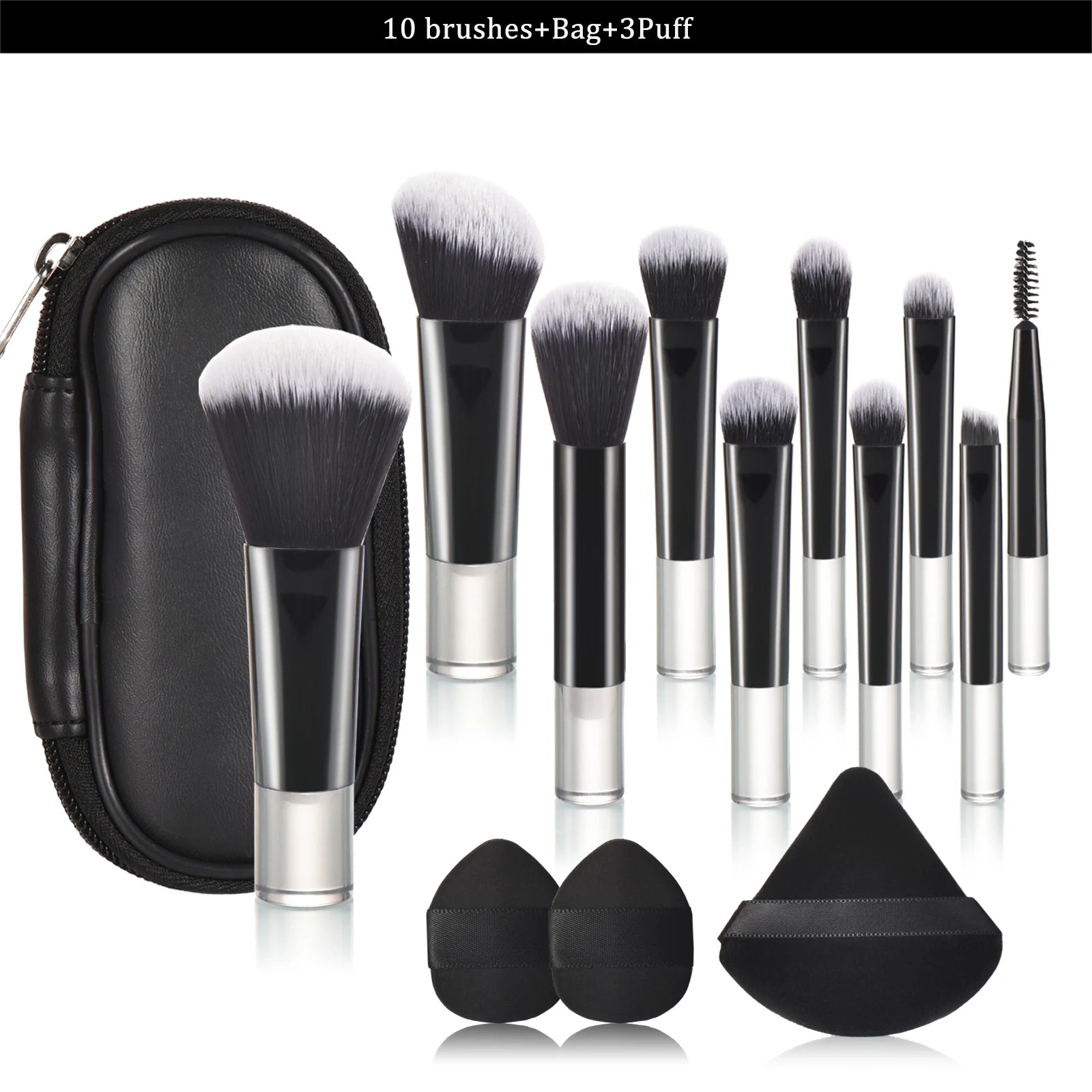 10 color Mini makeup brush Travel portable Makeup Tool Makeup Puff - Palm Brush Professional Makeup tool set Christmas gift Beauty World Shop