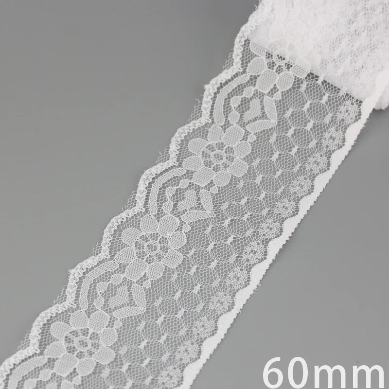 (5 yards/roll) white Lace ribbon fabric Webbing Decoration Lovely gift packing polyester Material Home Accessories Store