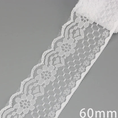 (5 yards/roll) white Lace ribbon fabric Webbing Decoration Lovely gift packing polyester Material Home Accessories Store