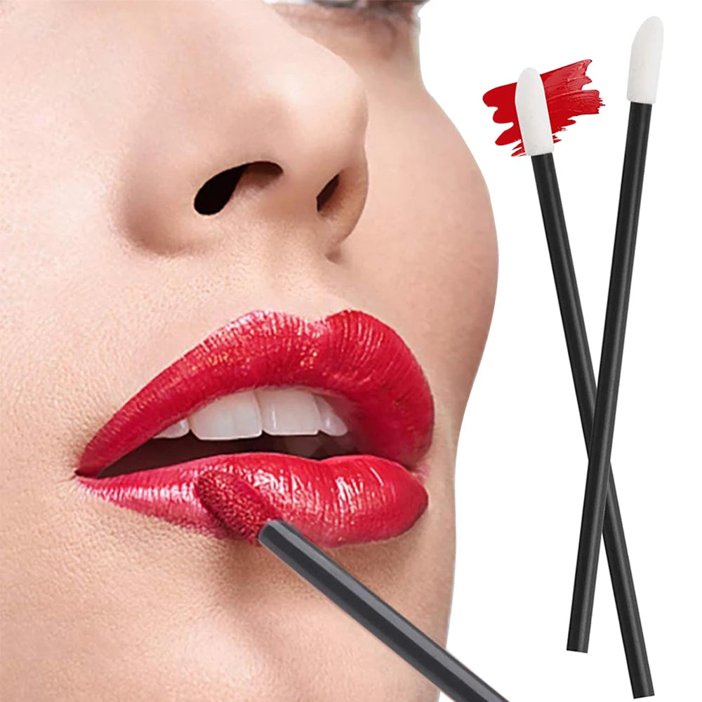 100/200pcs Lip Wands Applicators Eyelashes Brushes Lipstick Brush Mascara Applicator Gloss Wands Eyelash Extension Makeup Tool Beauty World Shop