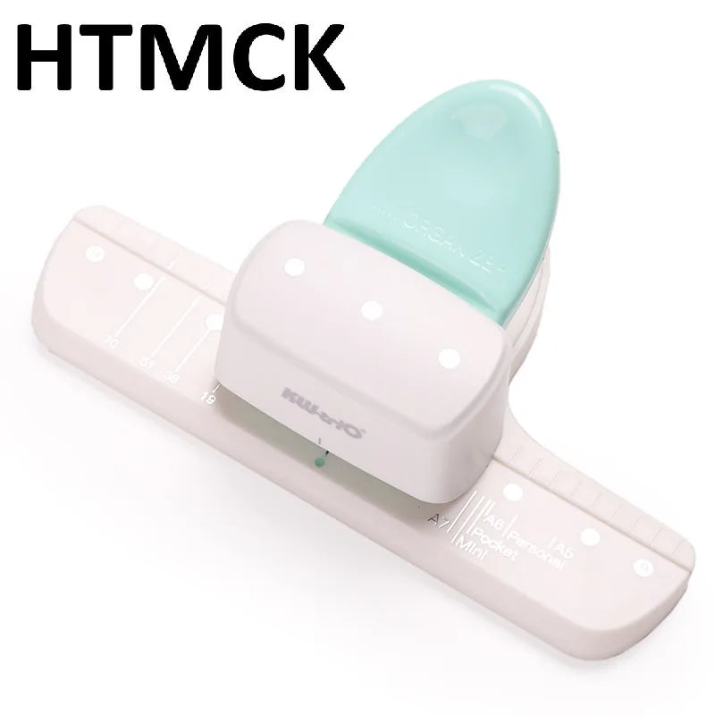 HTMCK  Adjustable 3-Hole Paper Punch for A5 A6 A7 Size - 8 Sheet Capacity Daily Planner Loose Leaf Hole Punch for Notebooks Beauty World Shop