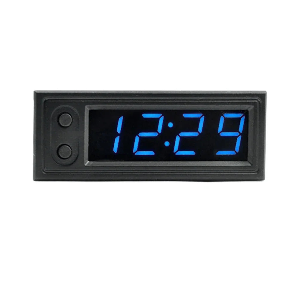 3 in 1 Car Thermometer Voltmeter High Precision Car Temperature Clock Luminous Electric Voltage Meter 12V Automobile Accessories Beauty World Shop