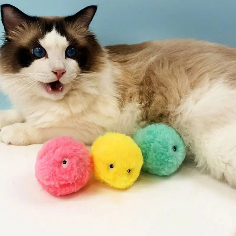 Cat Toys Smart Interactive Ball Catnip Cat Training Toy Pet Playing Ball for Cats Kitten Kitty Pet Squeaky Toy Supplies Products Beauty World Shop