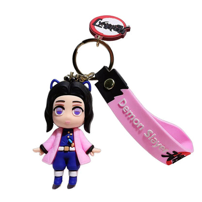 Anime Figure Demon Slayer Keychain Car Keychain Cartoon Backpack Pendant Handmade Backpack Pendant Kids birthday Christmas Gifts Beauty World Shop