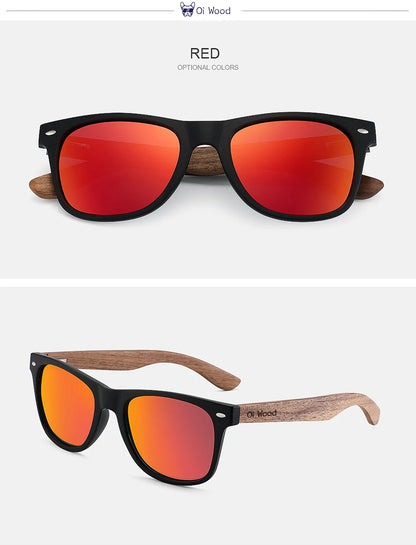 Oi Wood Brand Natural Wooden Sunglasses Men Polarized Fashion Sun Glasses Original Wood Oculos De Sol Masculino New TR90 Frames Beauty World Shop