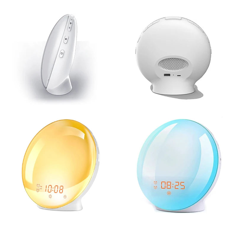 Sunrise Alarm Clock Wake Up Light Clock Sunrise/Sunset Simulation Digital Clock with Night Light FM Radio Desk Clocks Beauty World Shop