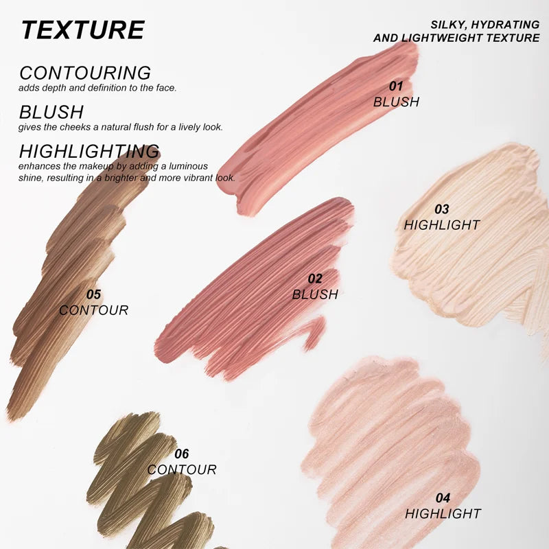 Multifunctional Liquid Blush Face Contour Highlight Eye Shadow Stick durable waterproof silky all-in-one creamy texture Beauty World Shop