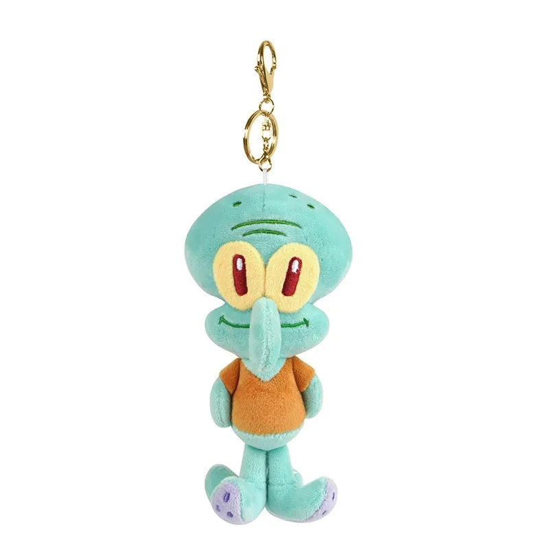 Kawaii Cartoon Spongebob Patrick Star Plush Toy Keychain Stitch Creative Gary Backpack Pendant Squidward Tentacles Friends Gifts Beauty World Shop