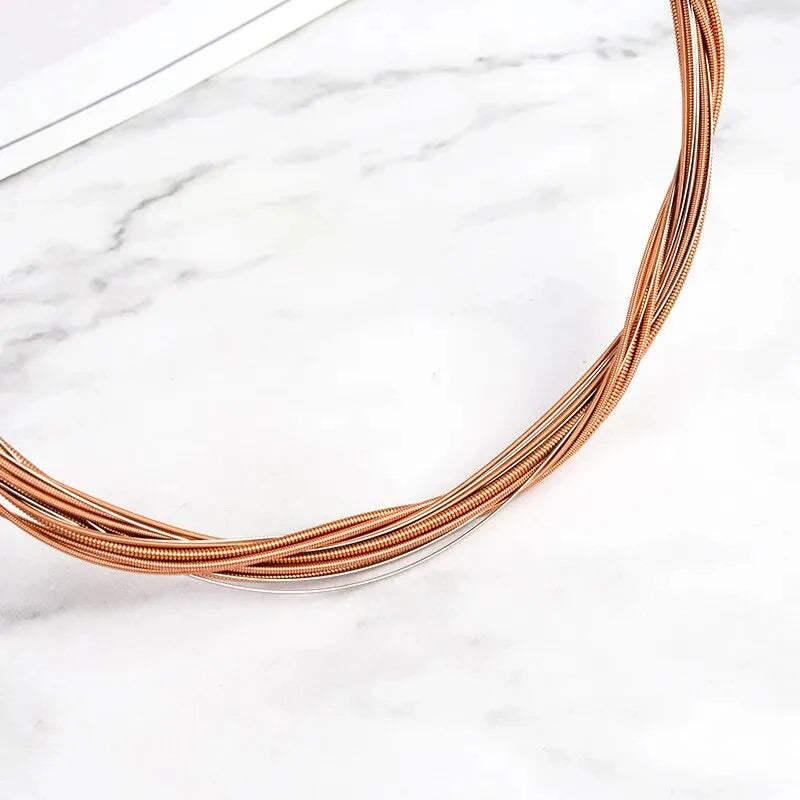 1 SET 6 Pieces Copper Guitar Strings 1-6 for Classical Classic Steel Wire Classic Acoustic Folk Guitar Parts Accessories Beauty World Shop