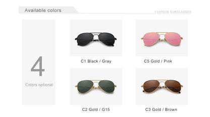 KINGSEVEN Pilot Alloy Sunglasses Polarization UV400 Anti-reflection Full Frame Parsnip Glasses Women Retro Luxury Eyewear Beauty World Shop