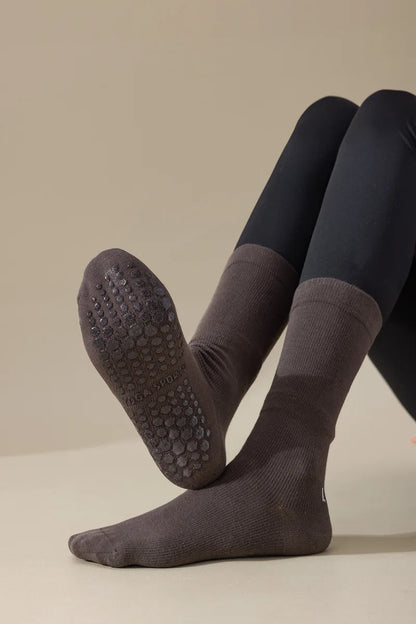 Professional Yoga Socks Women Silicone Non-slip Solid Color Pilates Socks Cotton Breathable Floor Gym Fitness Dance Sports Socks Beauty World Shop