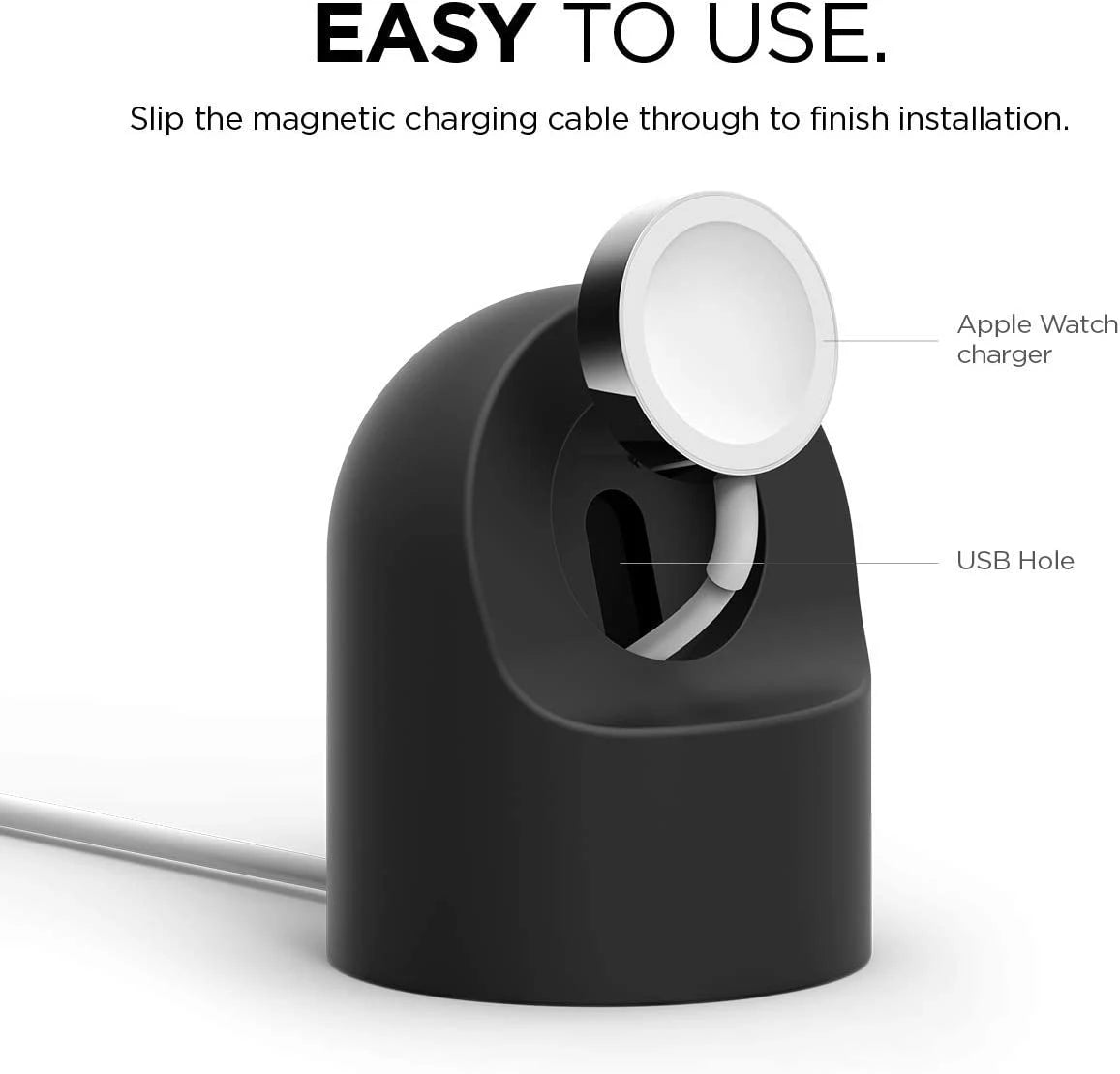 Charger Stand For Apple Watch Series 9 8 Ultra 7 6 5 SE 4 3 2 Charger Dock Station Silicone Bracket Iwatch Charging Cable Holder Beauty World Shop