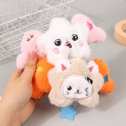 1PC Star Pendant Key Chain Doll Album Plush Pendant Doll School Bag Decoration Gifts Beauty World Shop