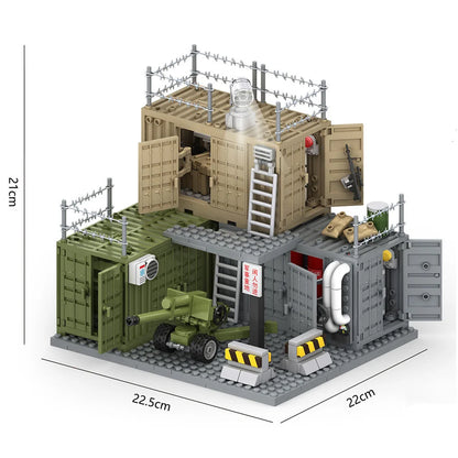 World War 2 WW2 Army Military Soldiers SWAT Police Container Weapon Cannon Base Model Building Blocks Bricks Children's Toys Beauty World Shop