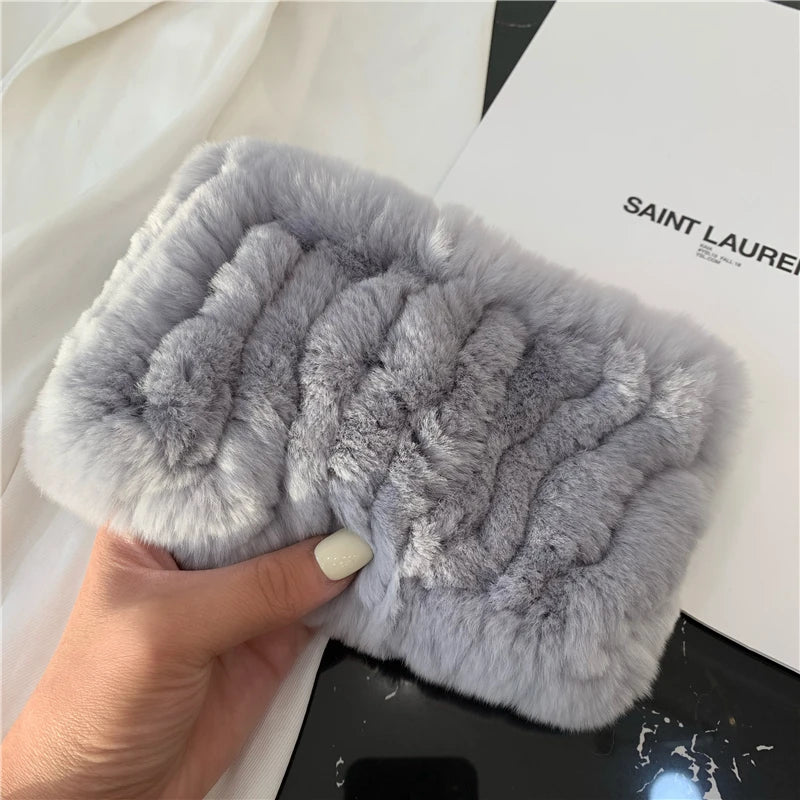 Women Handmade Stretch 100% Real Rabbit Fur Scarf Knit Genuine Rex Rabbit Fur Headbands Girls Natural Rabbit Fur Ring Scarves Beauty World Shop