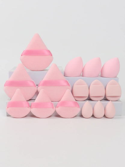 Multi Effect 15 Piece Set 3 Loose Powder Puffs&3 Mini Loose Powder Puffs&3 Medium-Sized Eggs&3 Mini Eggs&3 Air Cushions. Founda Beauty World Shop