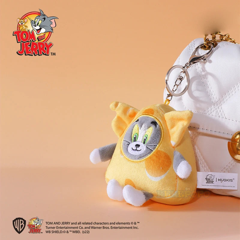 Original Tom and Jerry Plush Keychains Cosplay Cheese Toast Bagel Cake Jerry Hamburger TOM Lovely Cute Gift Toy Toy Beauty World Shop